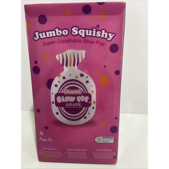 Charms Blow Pop Jumbo Squishy Grape 4x4x6.5 In Soft Durable Ages 3+ Quality Foam - Picture 3 of 7